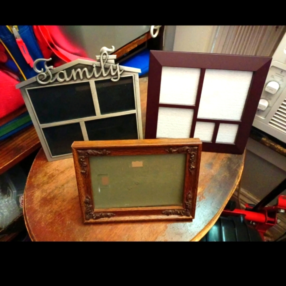 Picture Frame Lot of 3 Multi Picture - Picture Frames